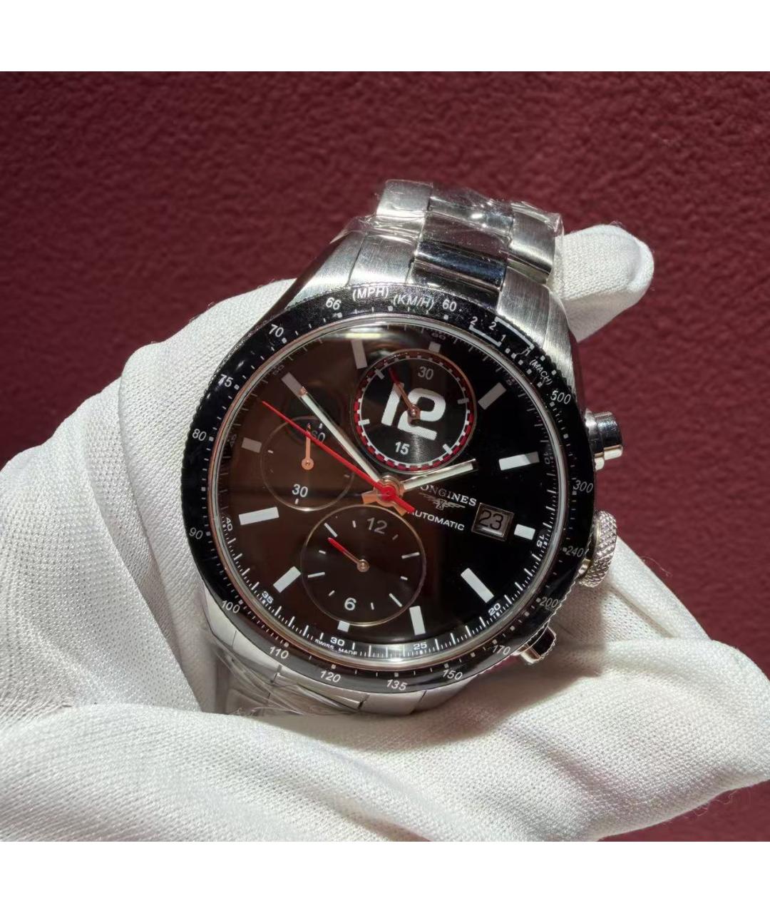 LONGINES Серебряные часы, фото 4