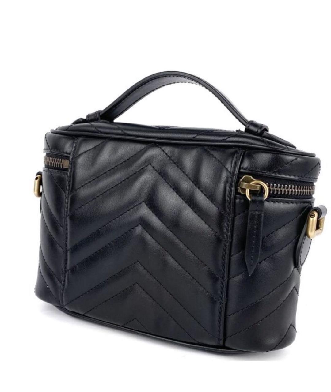 GUCCI Черная кожаная сумка с короткими ручками, фото 3