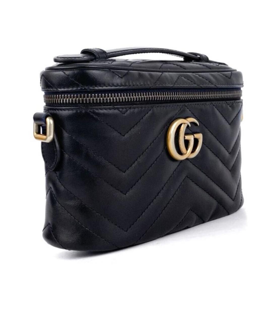 GUCCI Черная кожаная сумка с короткими ручками, фото 5