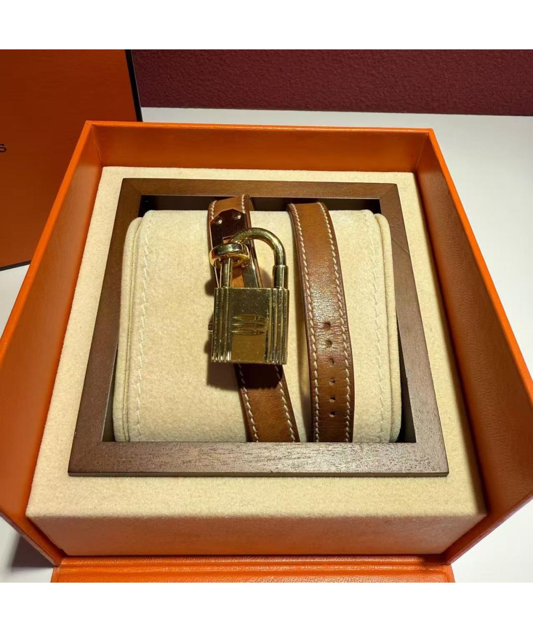 HERMES Серебряные позолоченные часы, фото 4