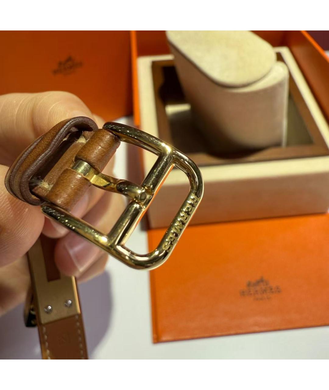 HERMES Серебряные позолоченные часы, фото 6