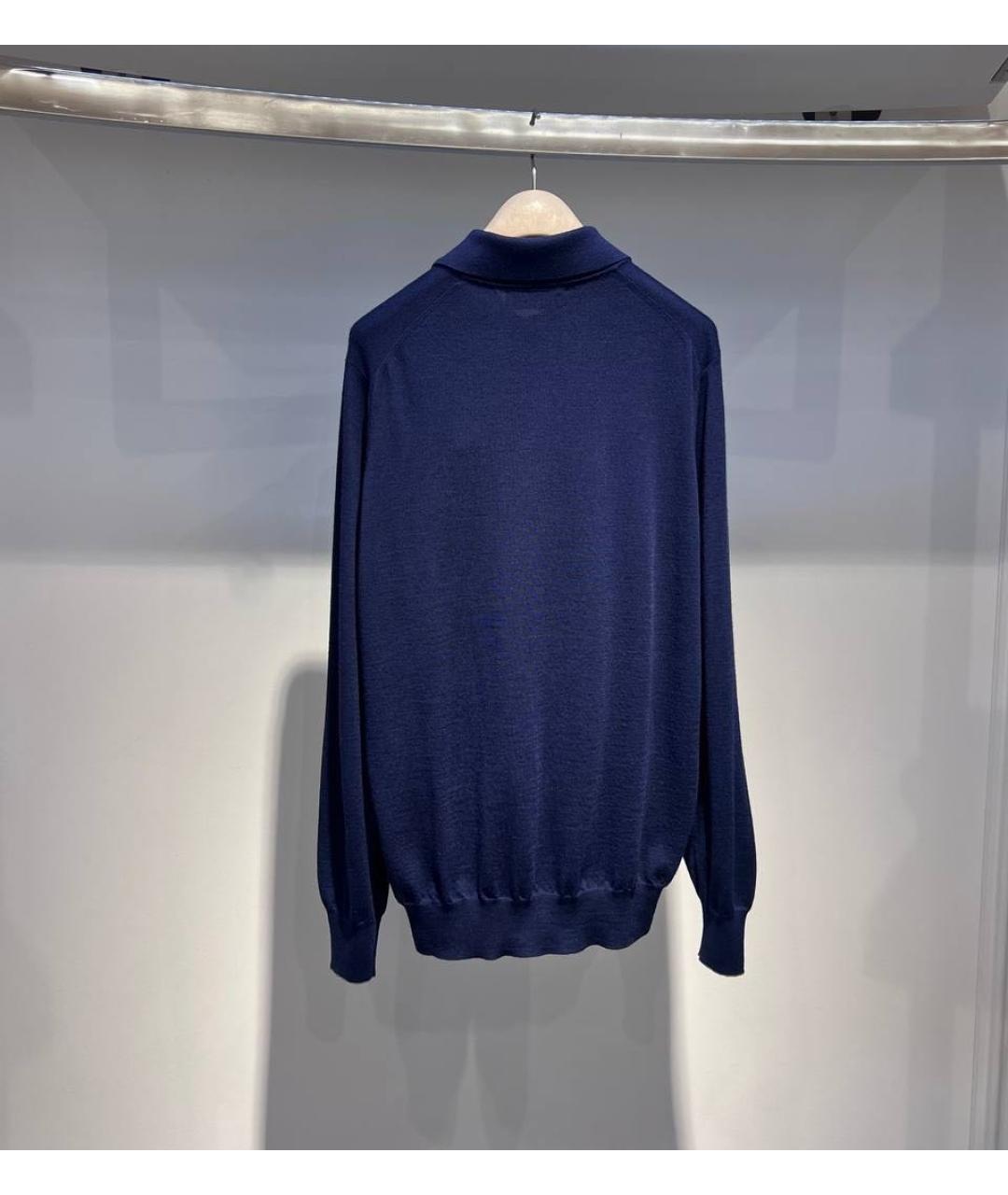 BRUNELLO CUCINELLI Темно-синий шерстяной джемпер / свитер, фото 2