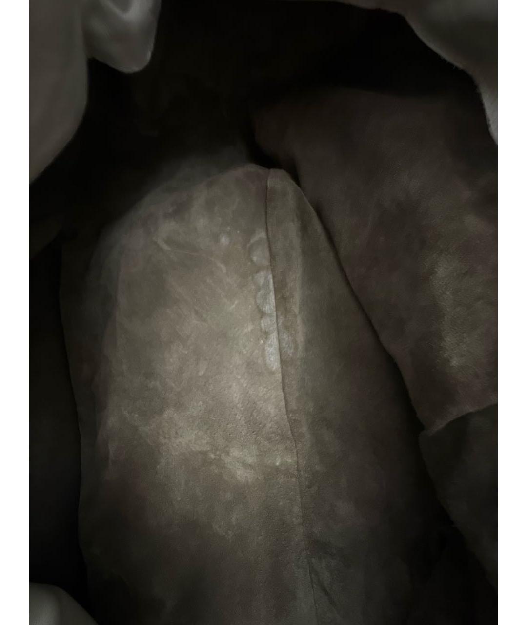 BOTTEGA VENETA Белая кожаная сумка с короткими ручками, фото 5