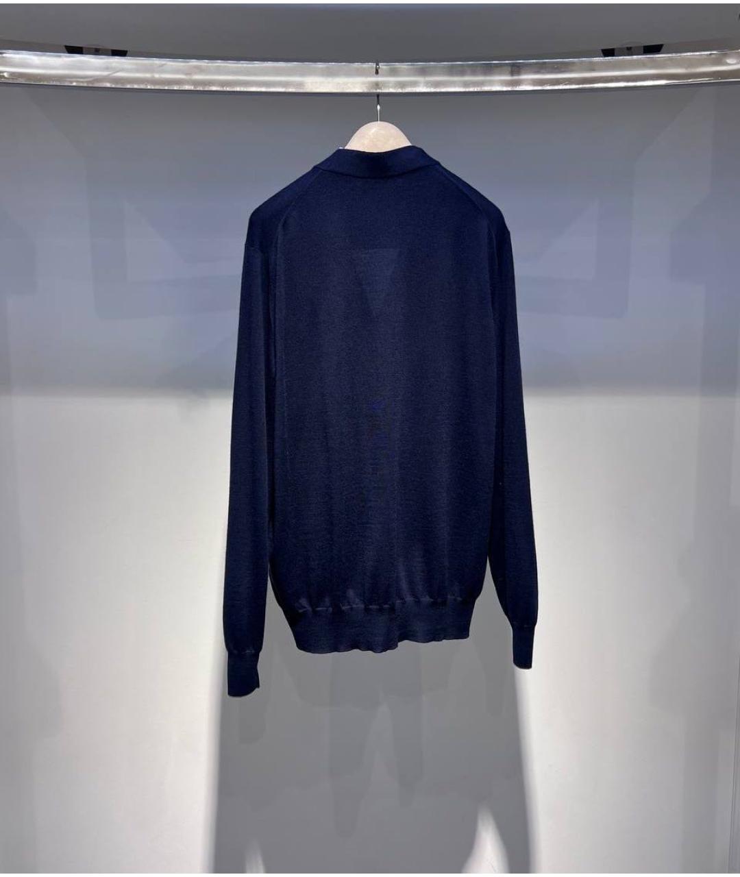 BRUNELLO CUCINELLI Темно-синий шерстяной кардиган, фото 2