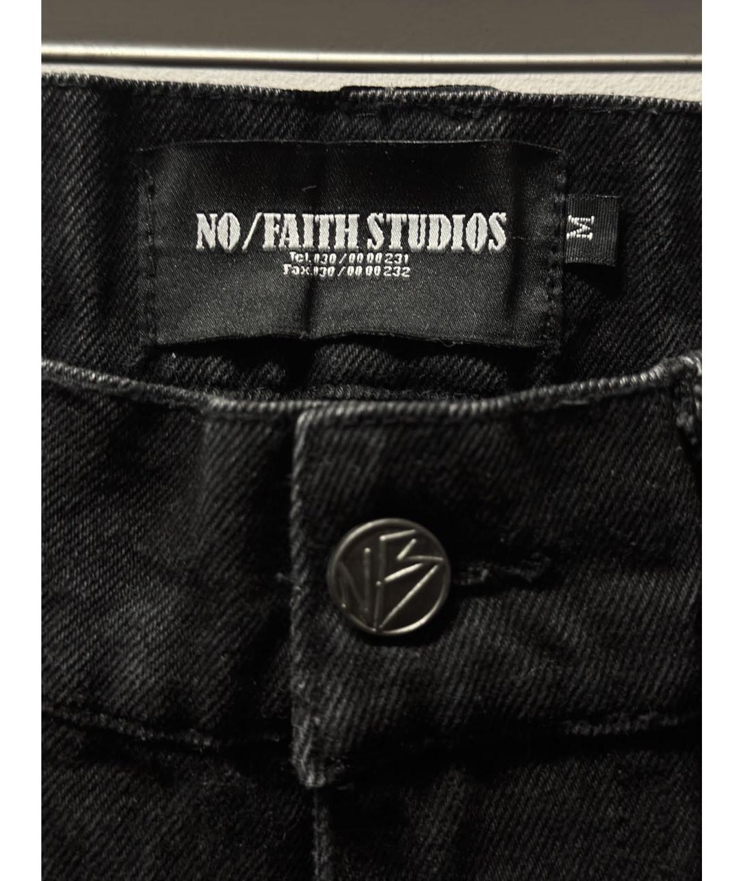 NO/FAITH STUDIOS Черные хлопковые джинсы, фото 4