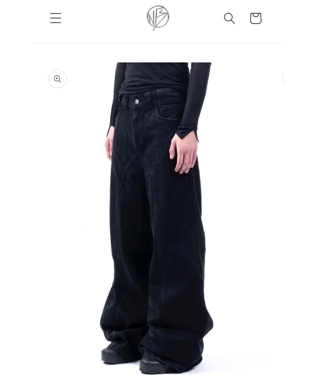 NO/FAITH STUDIOS Черные хлопковые джинсы, фото 5