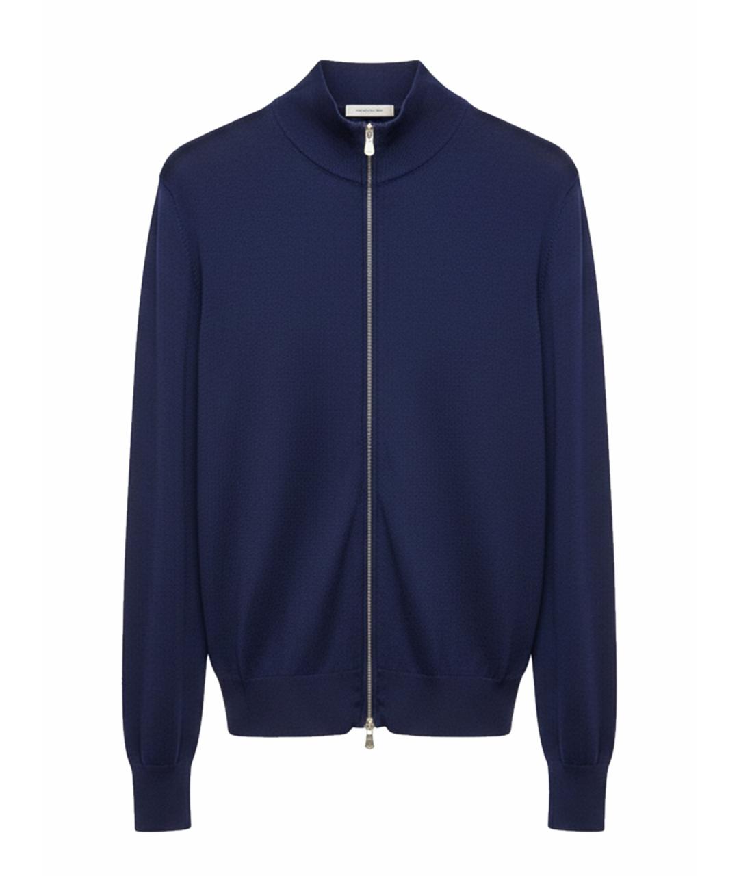 BRUNELLO CUCINELLI Темно-синий шерстяной джемпер / свитер, фото 1