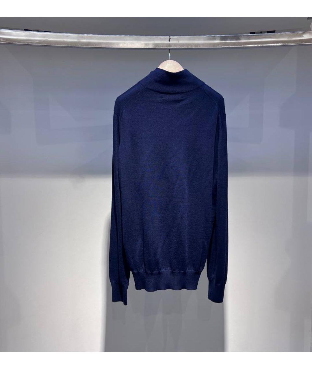 BRUNELLO CUCINELLI Темно-синий шерстяной джемпер / свитер, фото 2