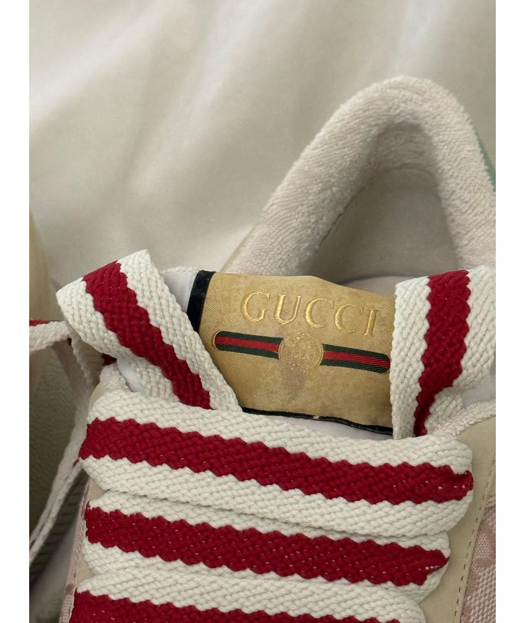 GUCCI Бежевые кеды, фото 5