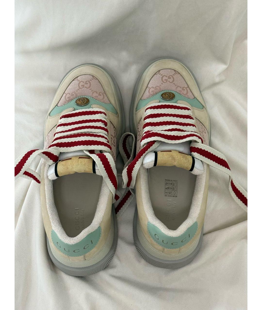 GUCCI Бежевые кеды, фото 3