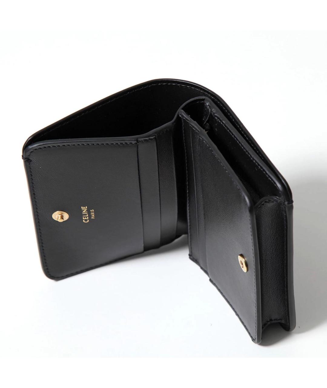 CELINE Черный кожаный кошелек, фото 2