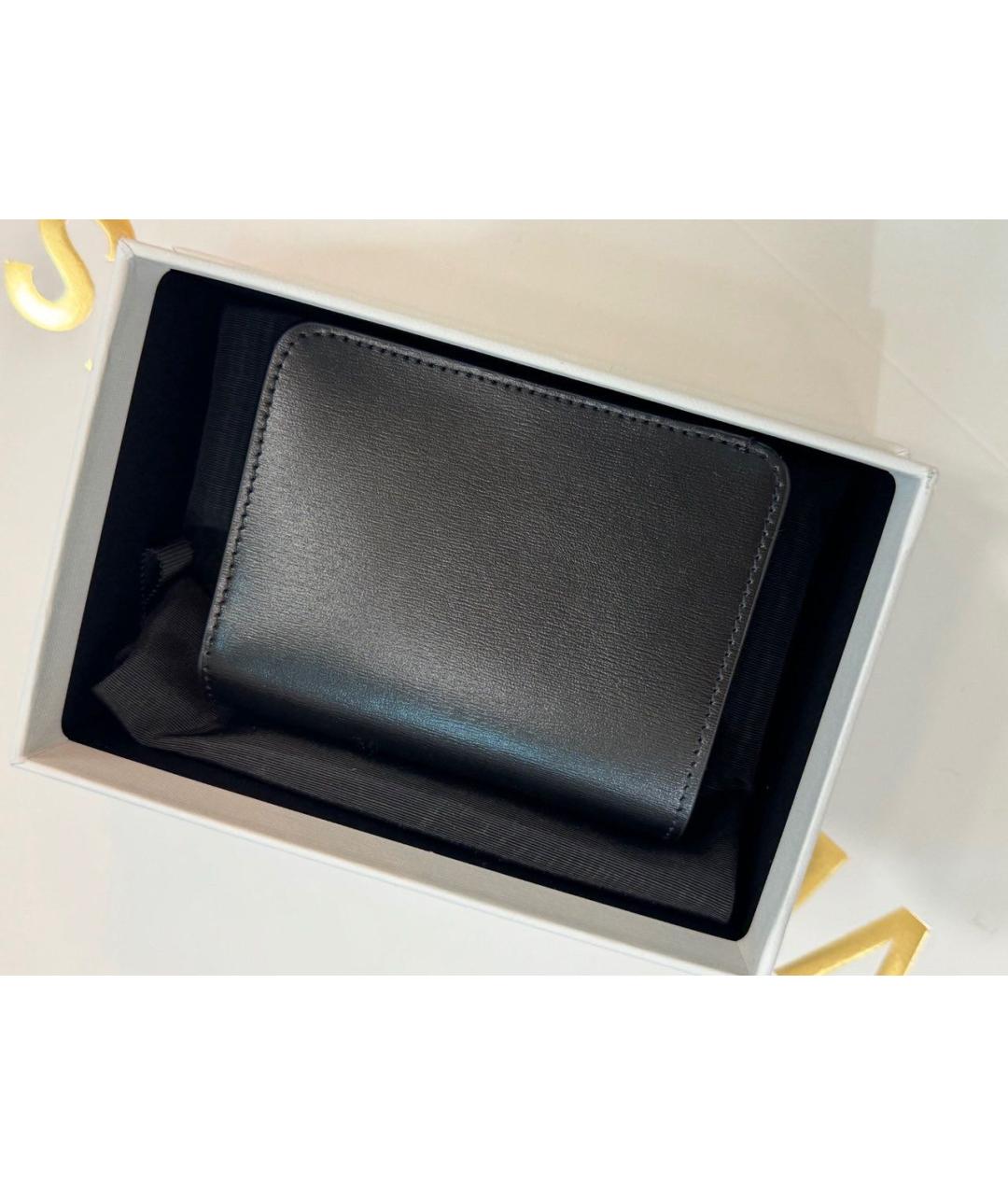 CELINE Черный кожаный кошелек, фото 5