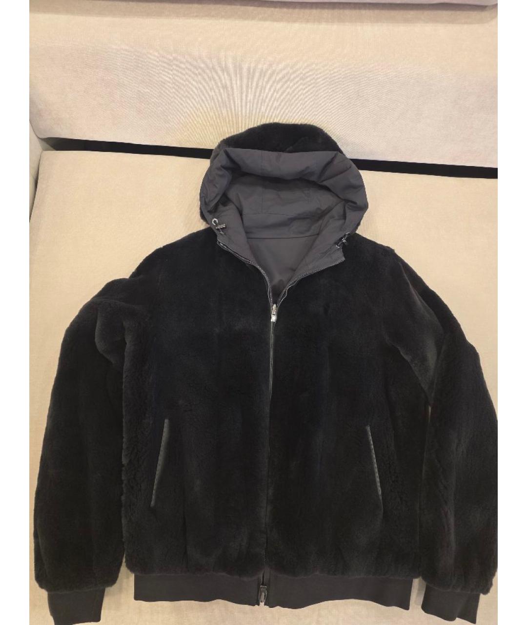 LORO PIANA Черная меховая куртка, фото 4