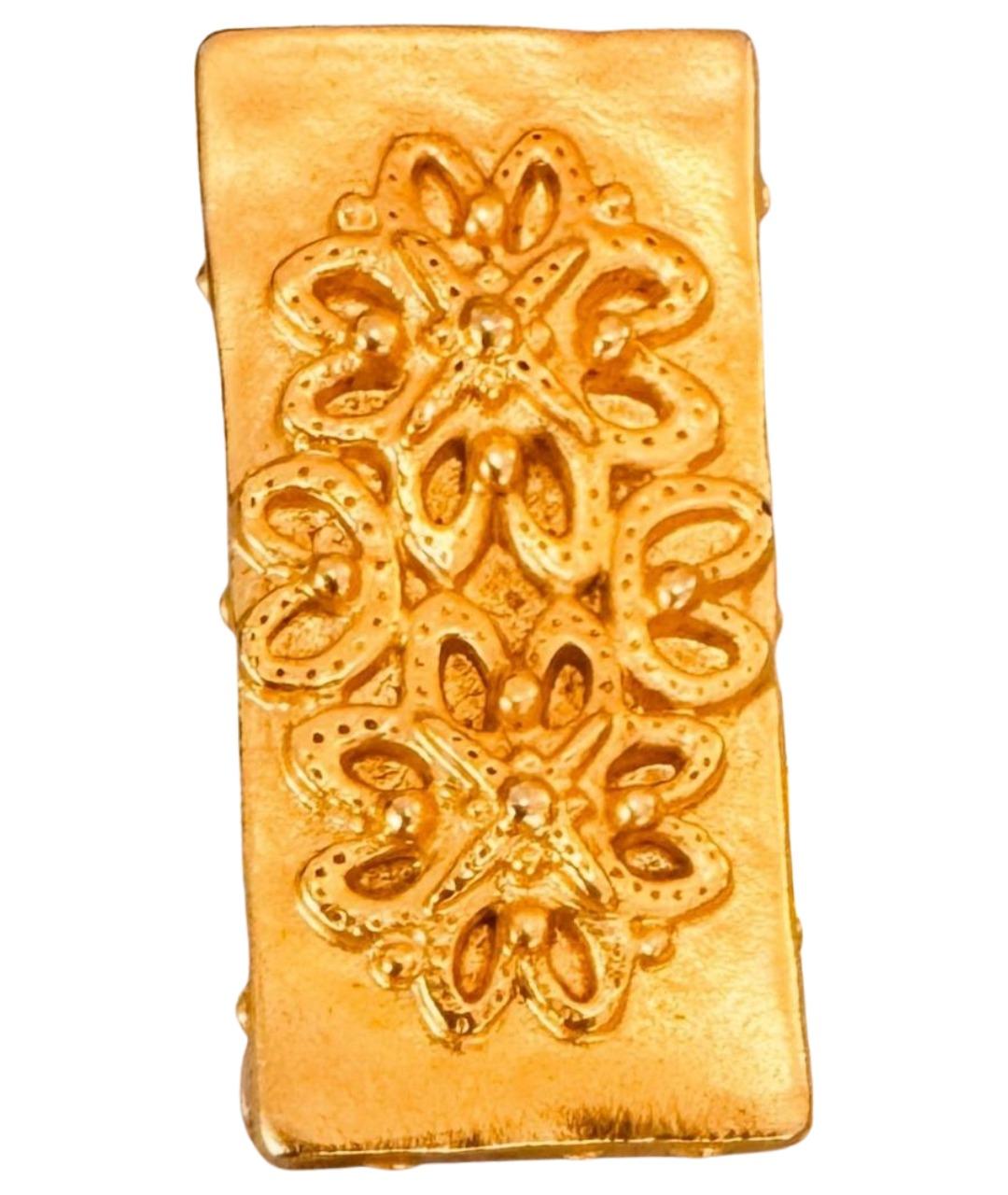 BALENCIAGA Золотая металлическая булавка / брошь, фото 1