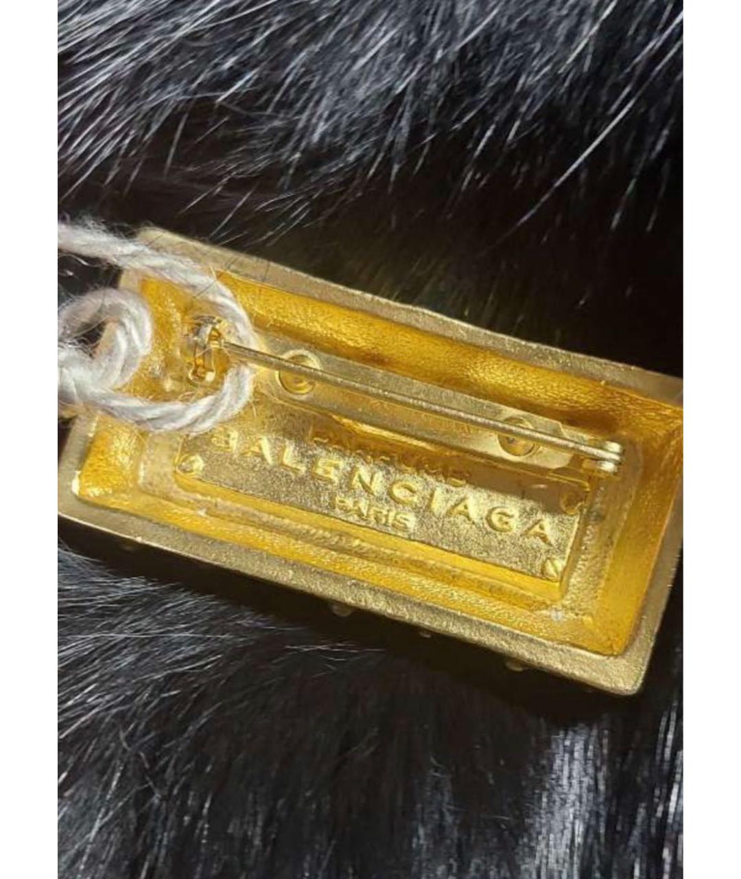 BALENCIAGA Золотая металлическая булавка / брошь, фото 4