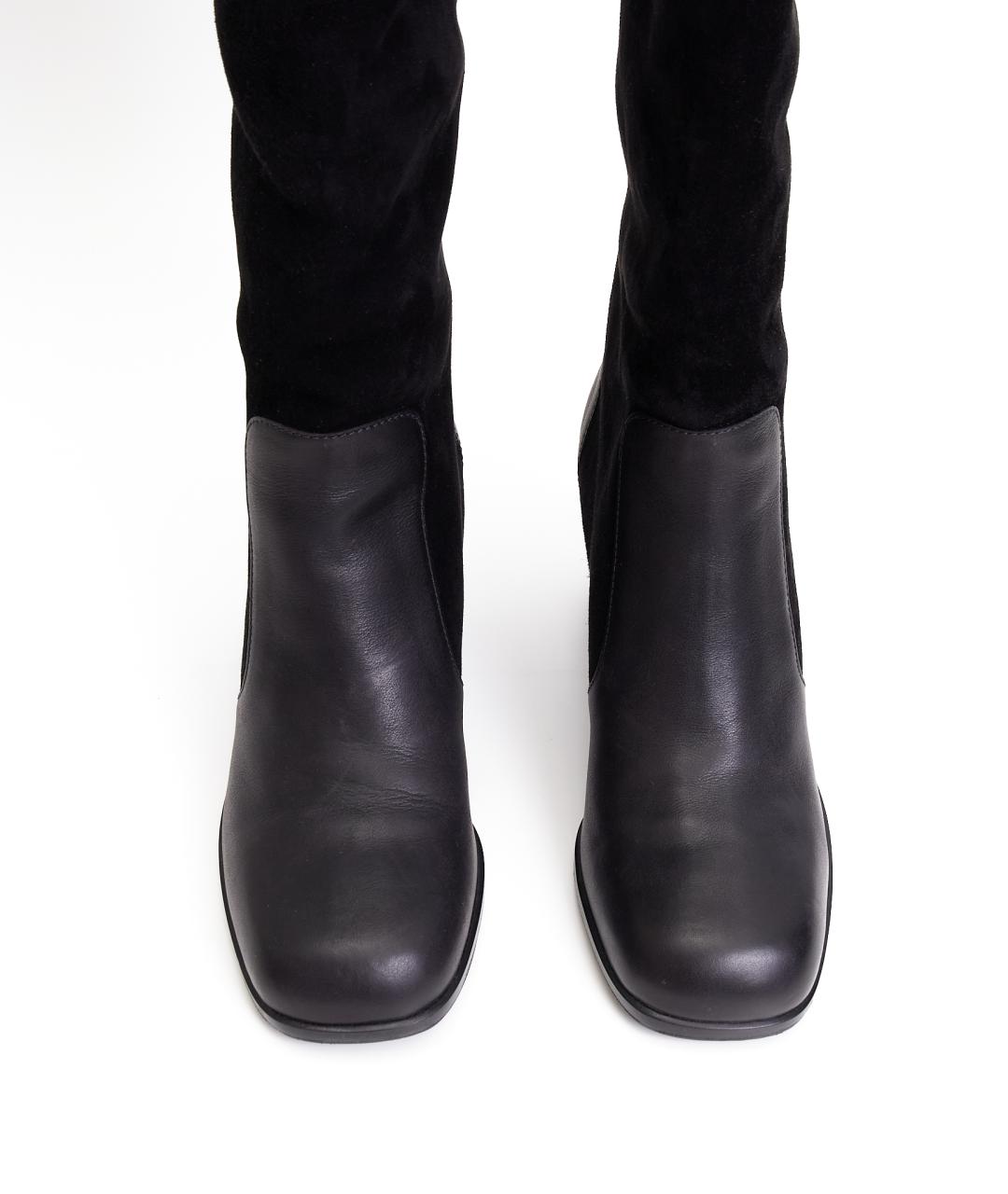 CHANEL Черные кожаные сапоги, фото 4