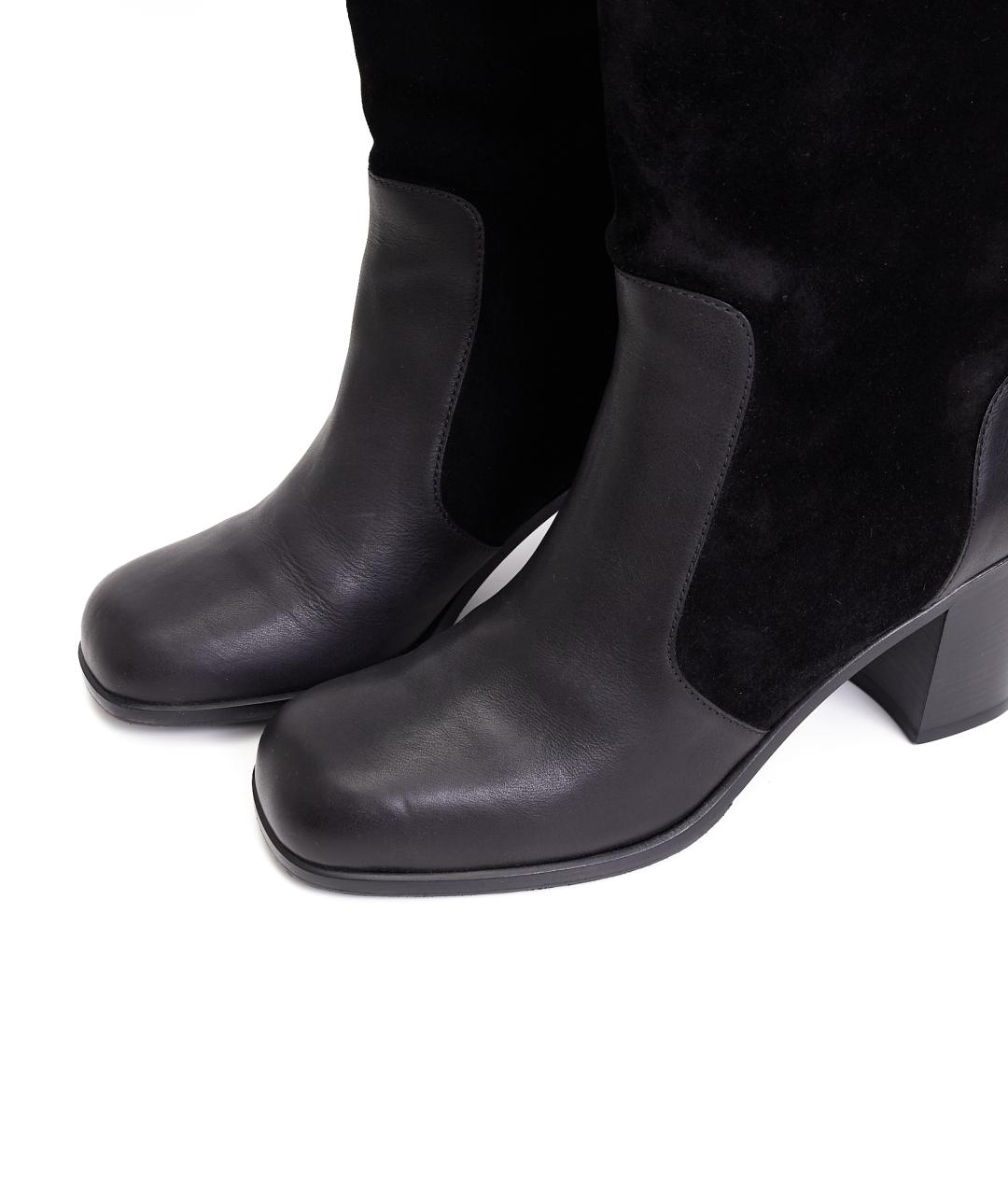 CHANEL Черные кожаные сапоги, фото 5