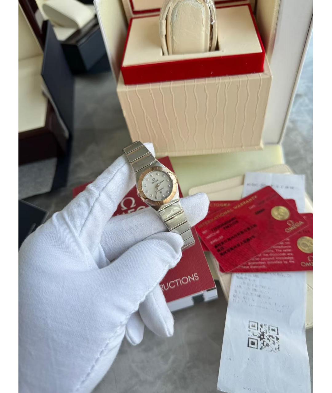 OMEGA Серебряные часы, фото 3