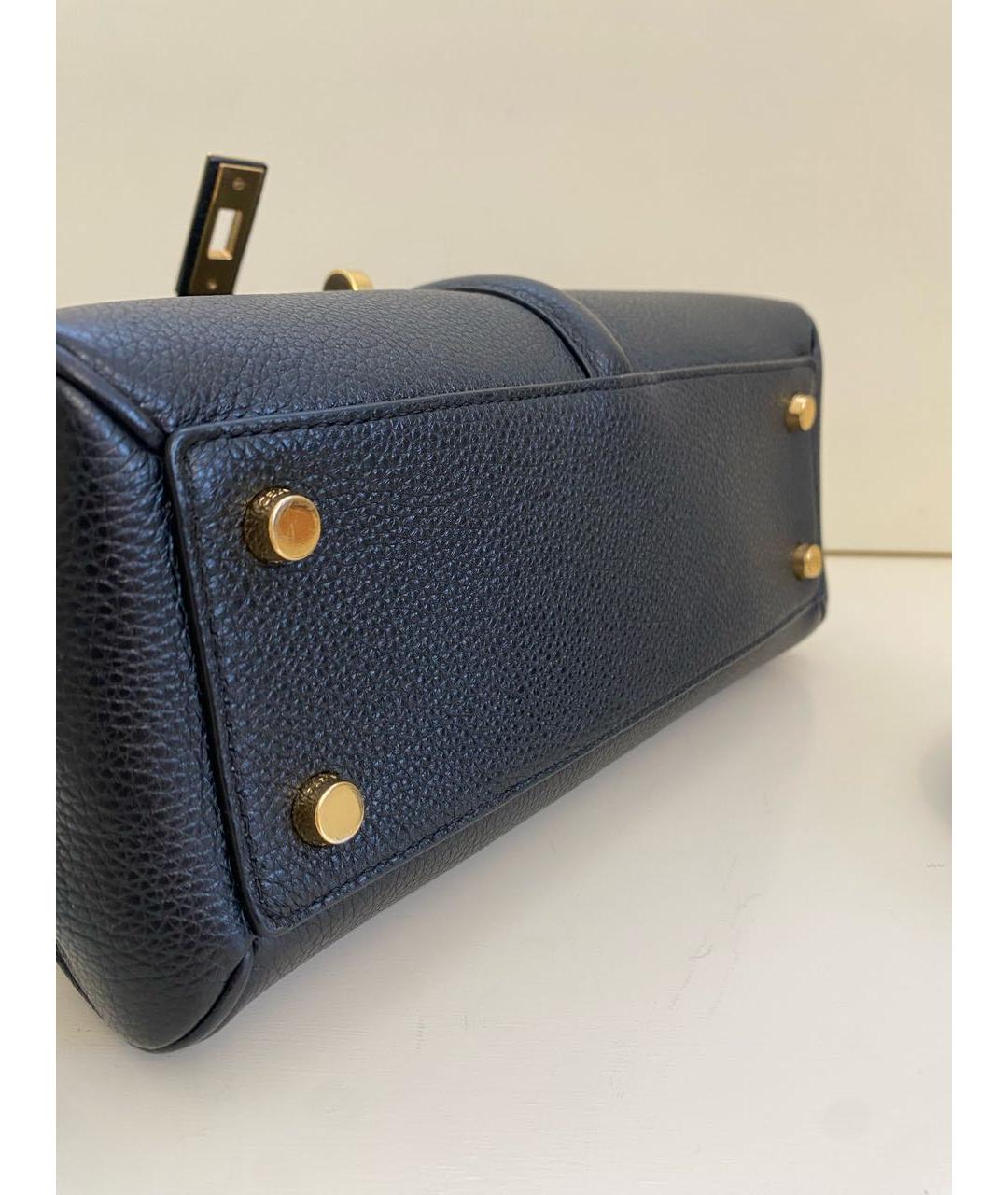 CELINE Черная кожаная сумка с короткими ручками, фото 8