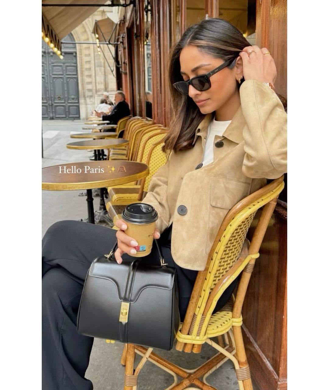 CELINE Черная кожаная сумка с короткими ручками, фото 2