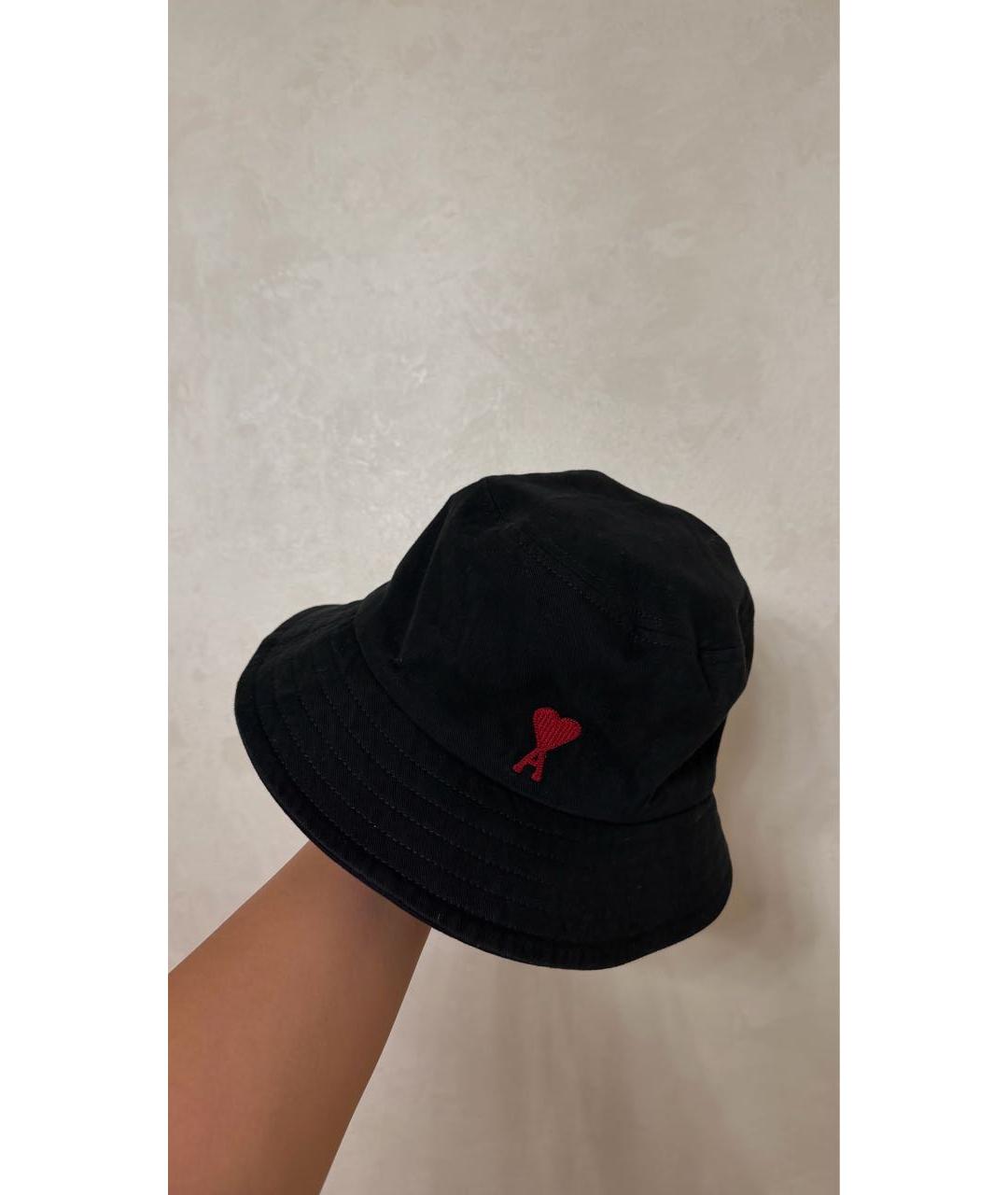 Ami Paris Черная хлопковая панама, фото 7