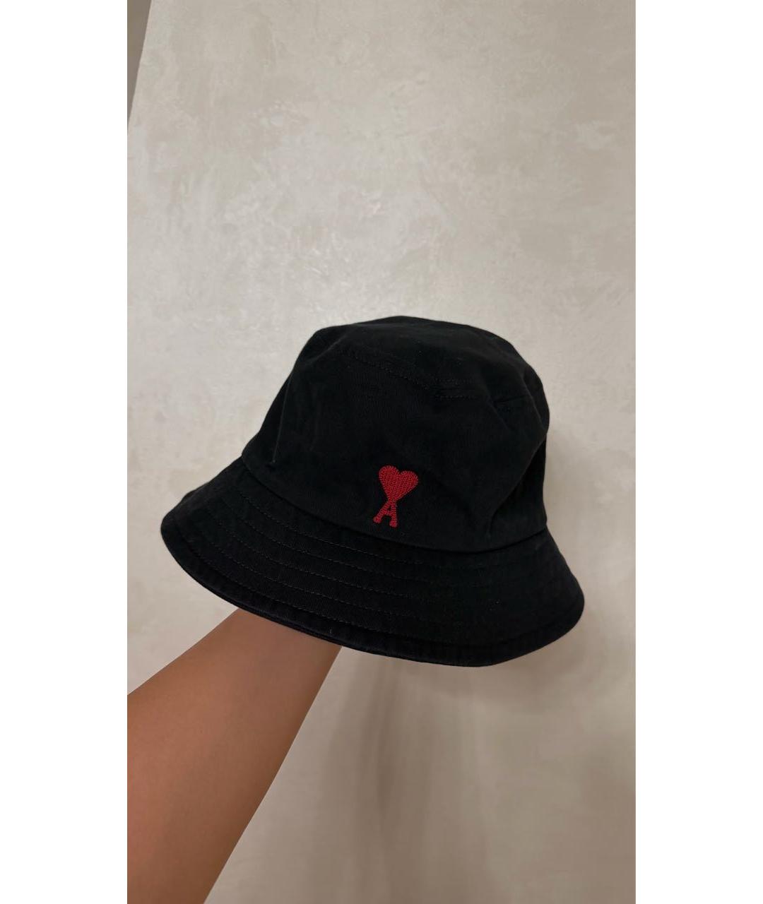Ami Paris Черная хлопковая панама, фото 5