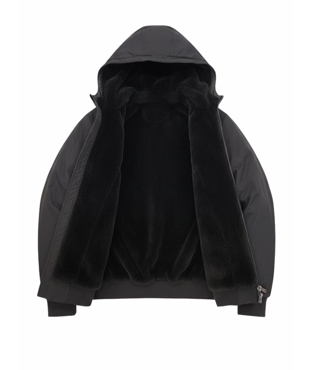 LORO PIANA Черная меховая куртка, фото 1