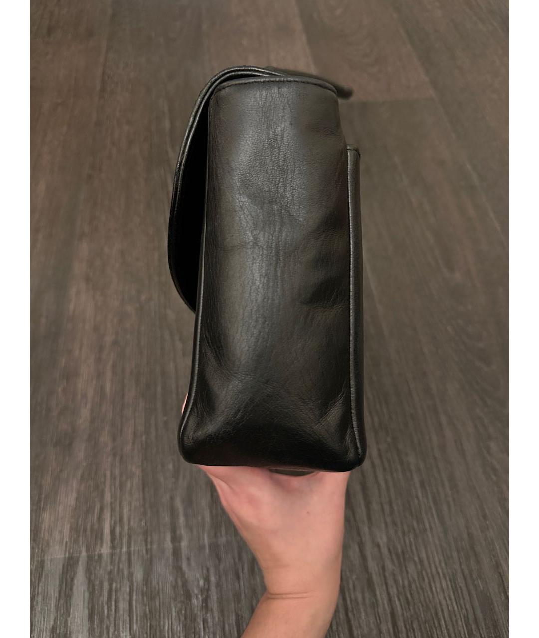 CHANEL Черная кожаная сумка через плечо, фото 5