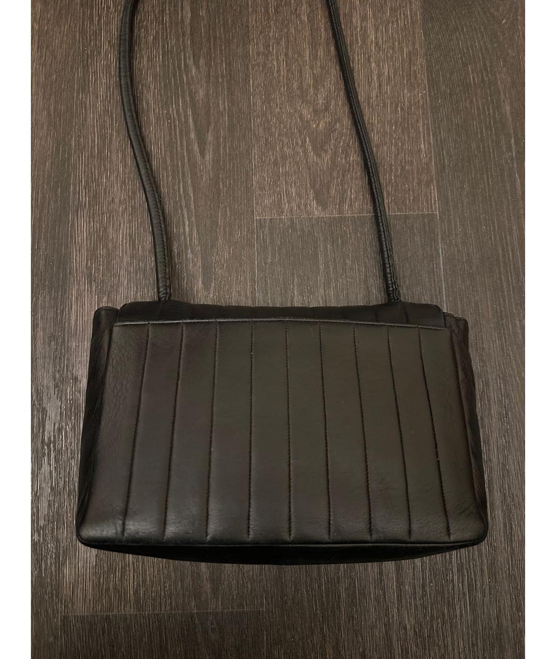 CHANEL Черная кожаная сумка через плечо, фото 4