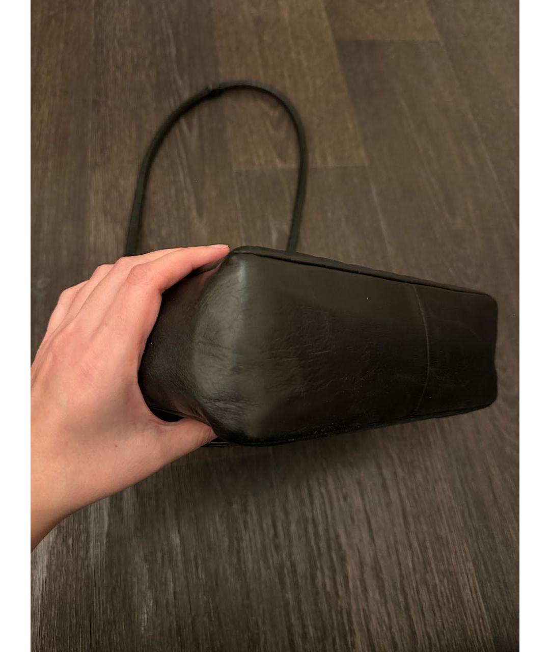 CHANEL Черная кожаная сумка через плечо, фото 7