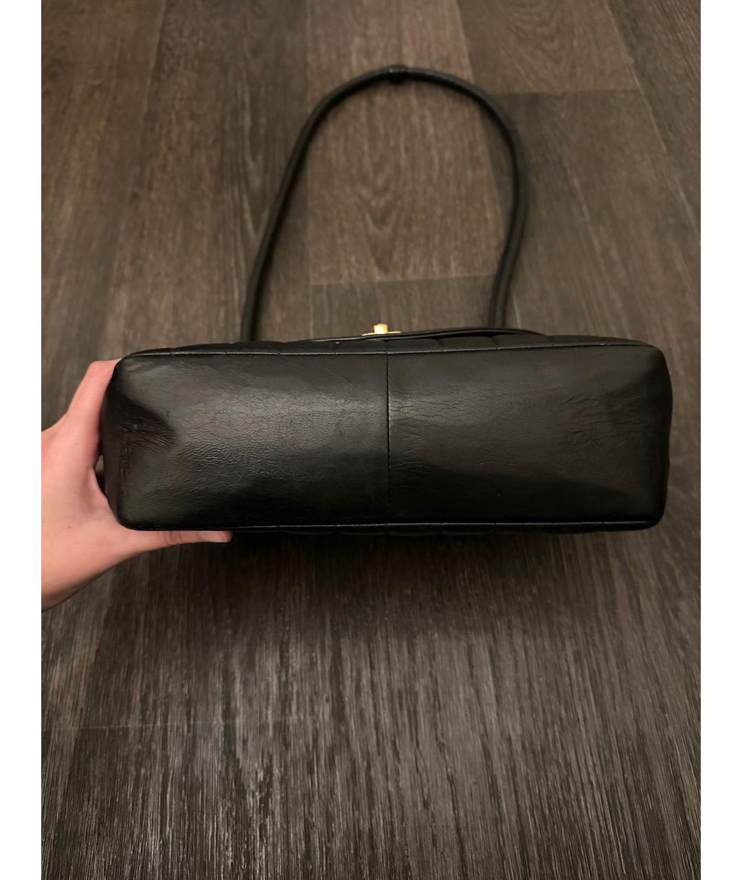 CHANEL Черная кожаная сумка через плечо, фото 3