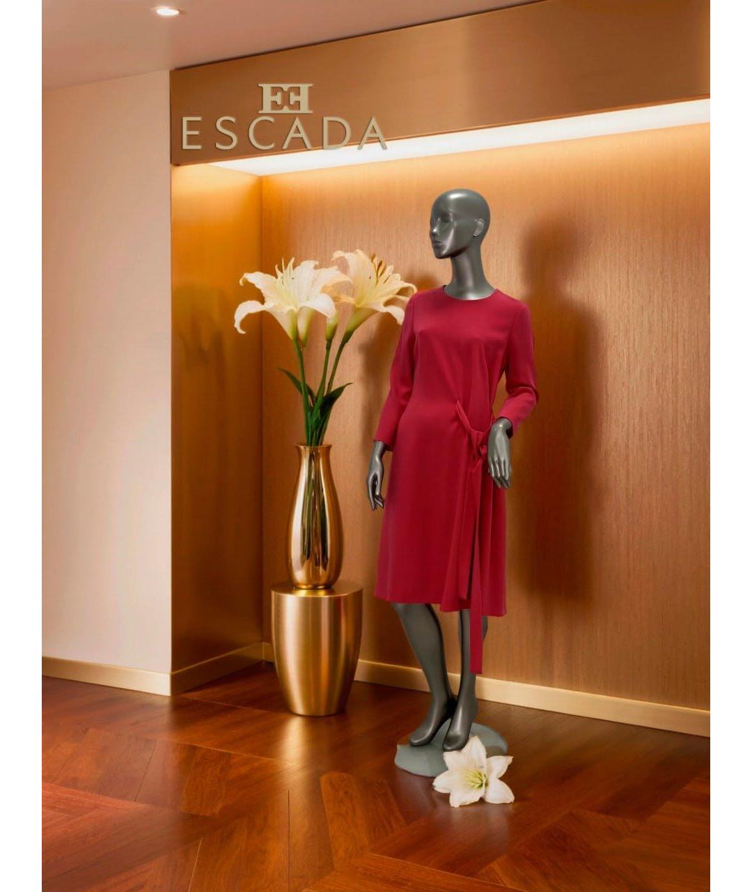 ESCADA Бордовое повседневное платье, фото 2