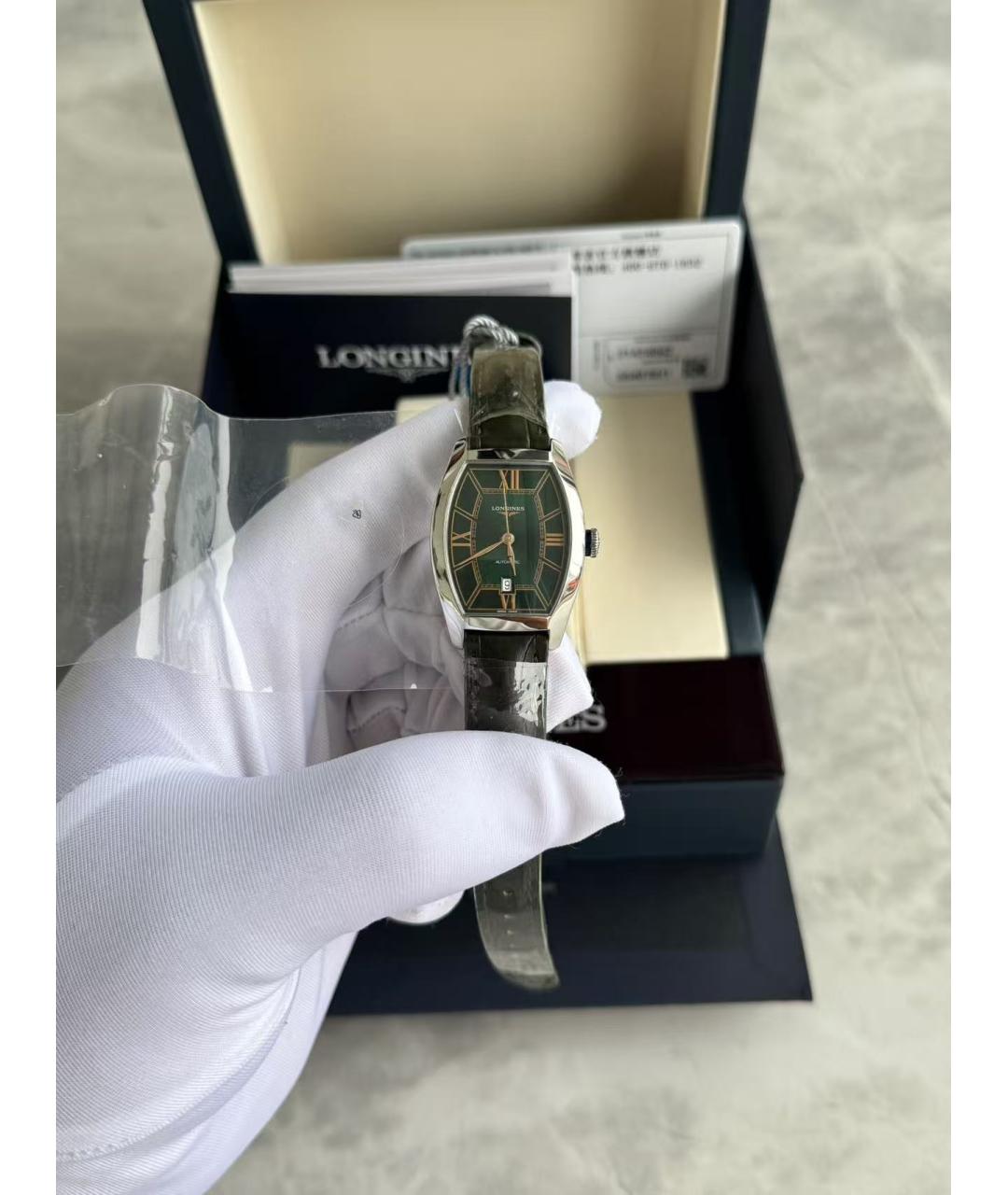 LONGINES Зеленые часы, фото 3