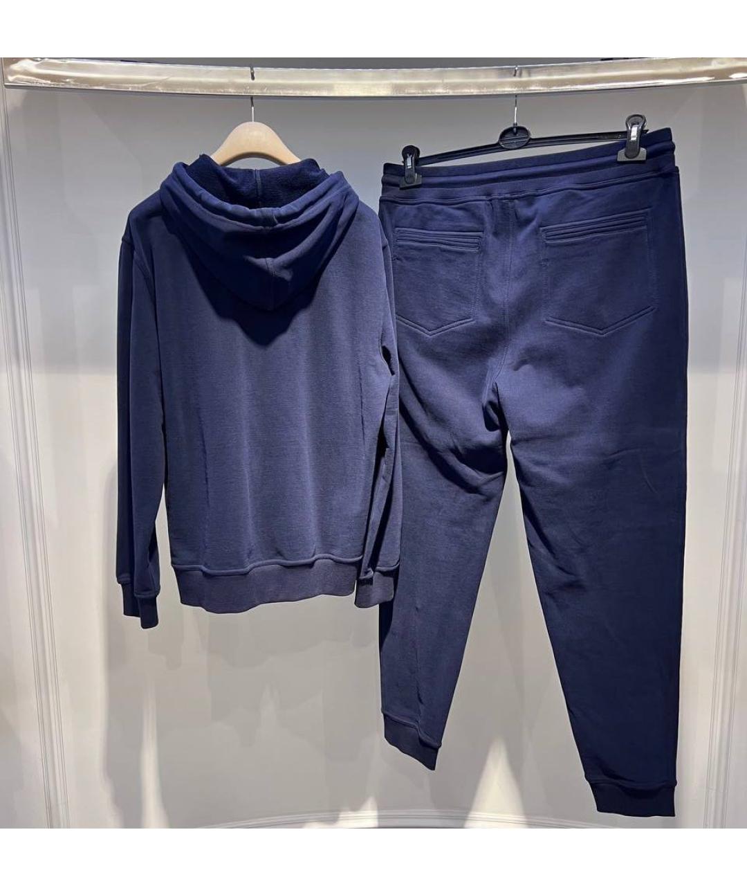 BRUNELLO CUCINELLI Темно-синий хлопковый спортивный костюм, фото 2