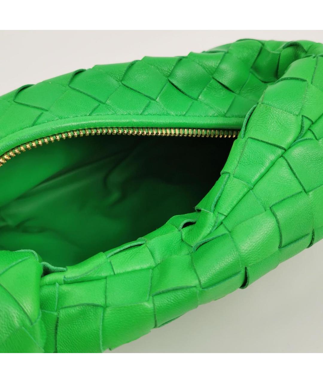 BOTTEGA VENETA Зеленая кожаная сумка с короткими ручками, фото 4