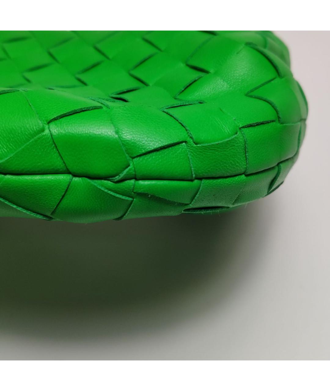 BOTTEGA VENETA Зеленая кожаная сумка с короткими ручками, фото 8