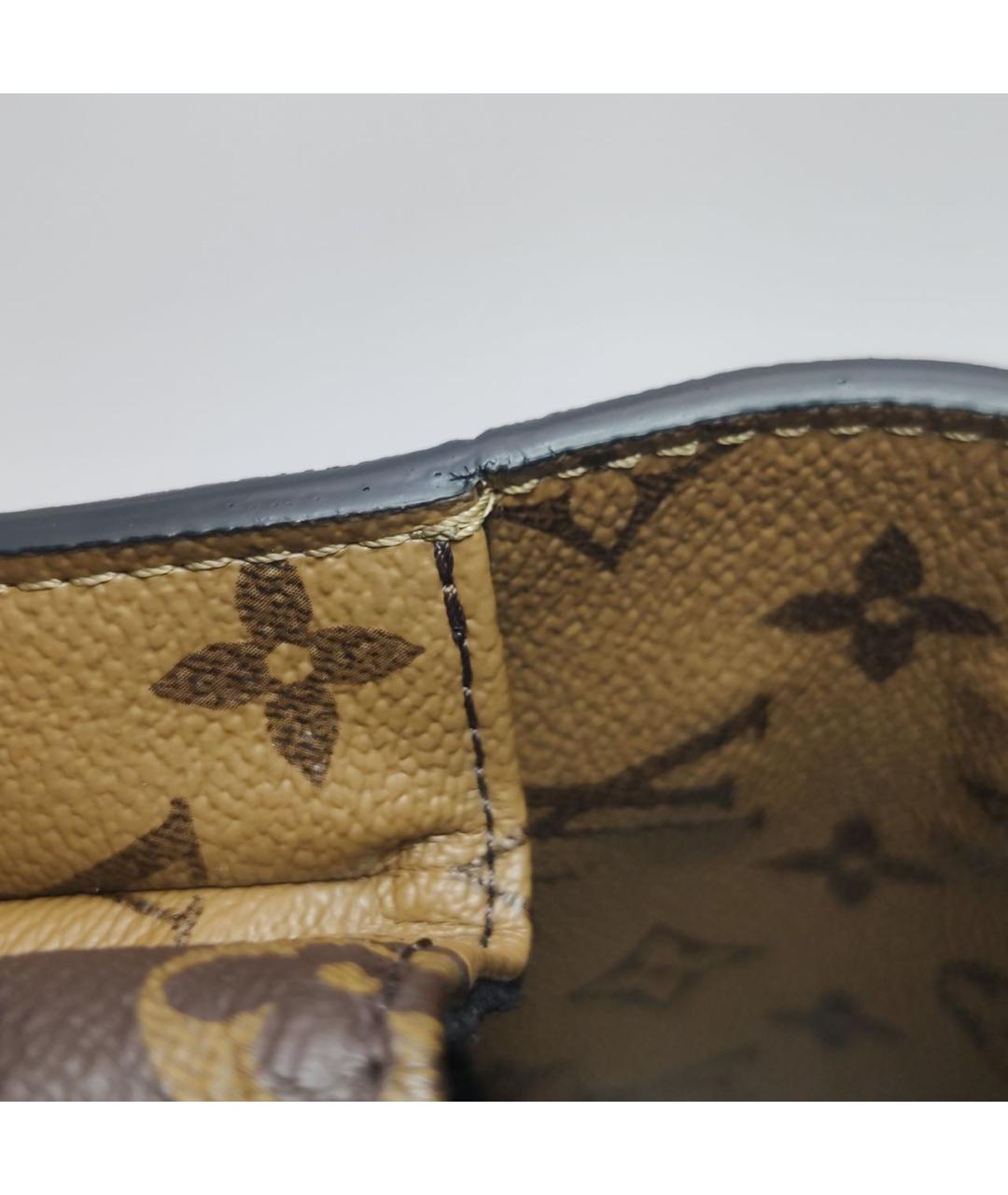 LOUIS VUITTON Коричневая кожаная сумка через плечо, фото 8