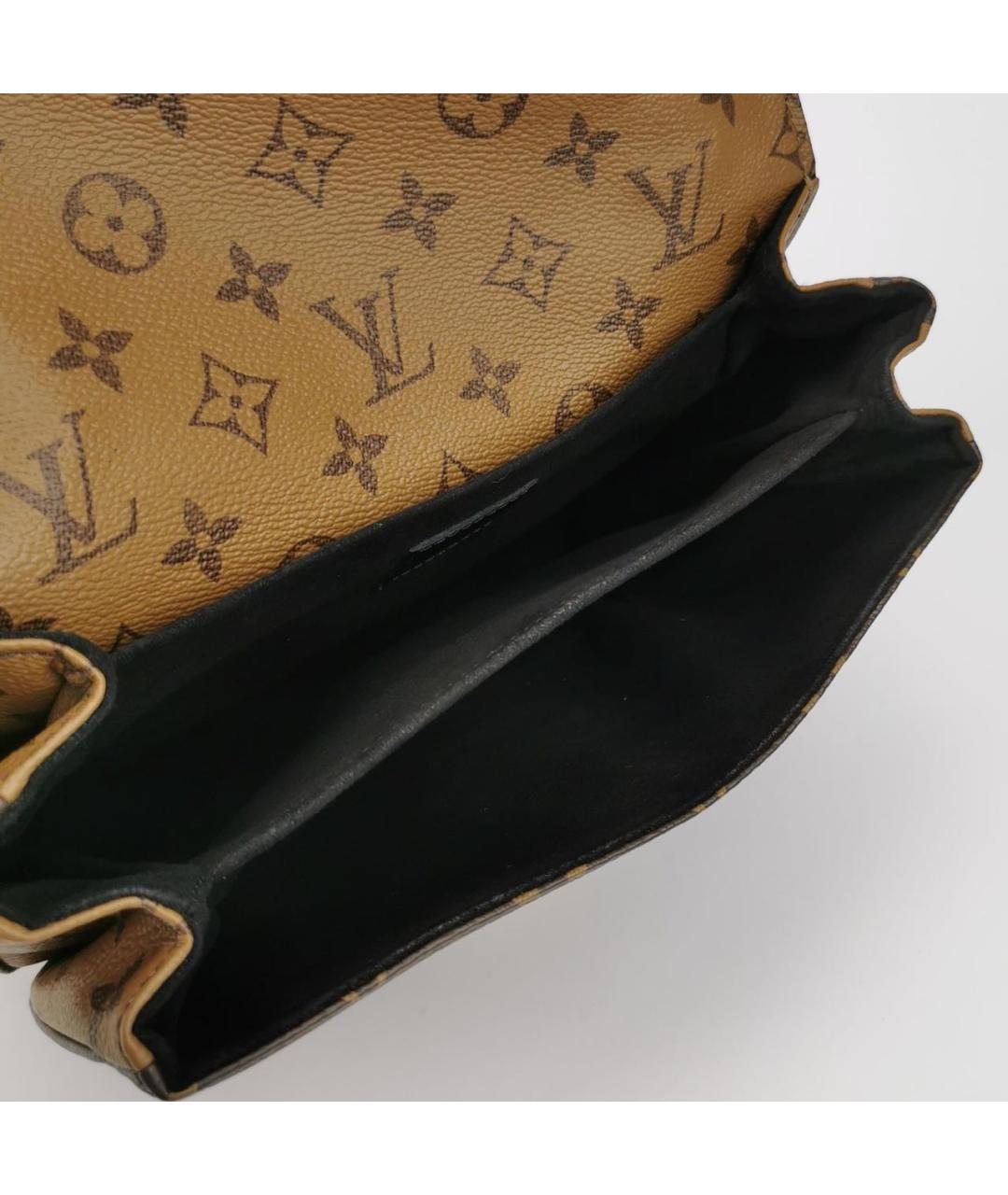 LOUIS VUITTON Коричневая кожаная сумка через плечо, фото 5