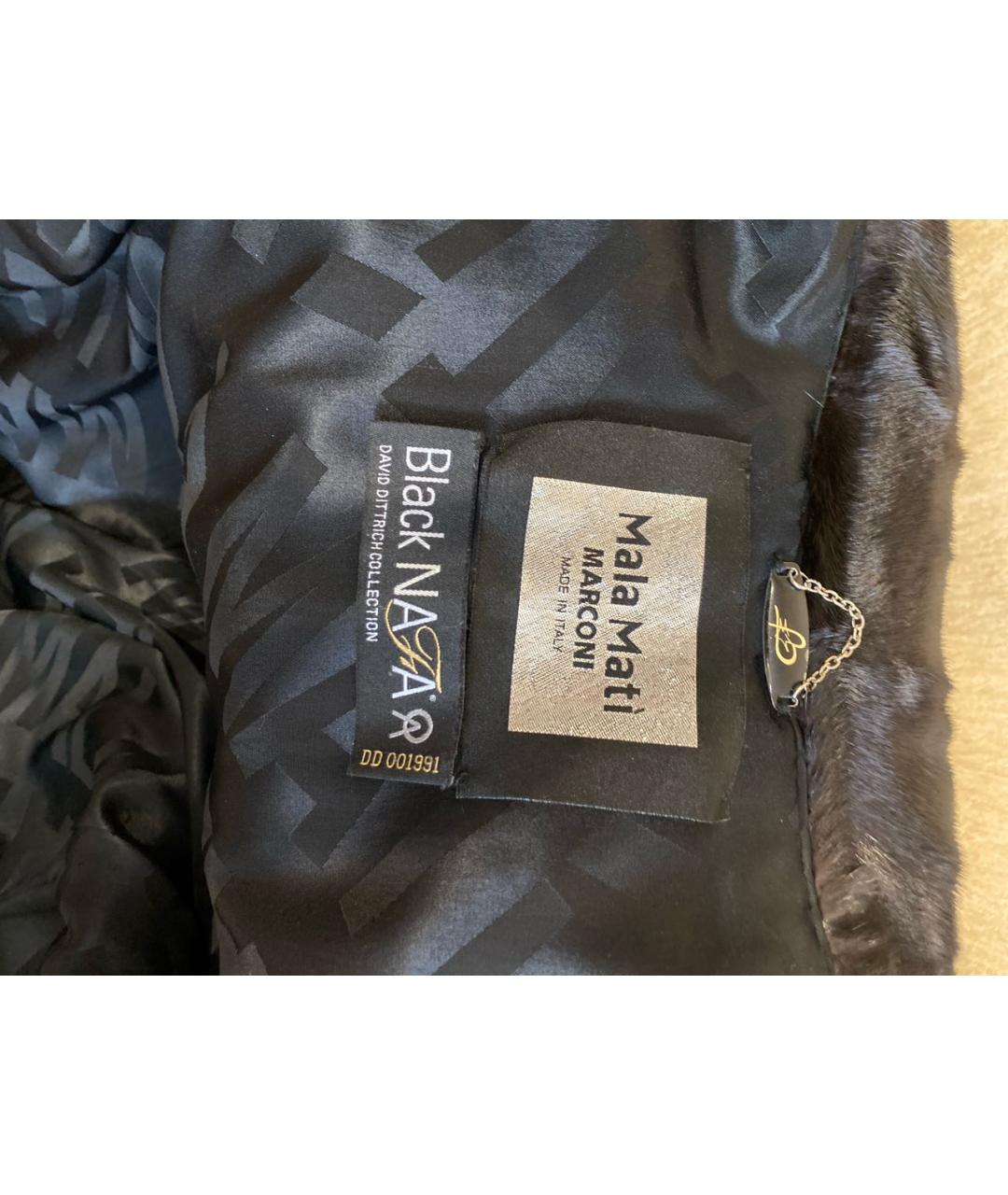 MALA MATI Черная меховая шуба, фото 3