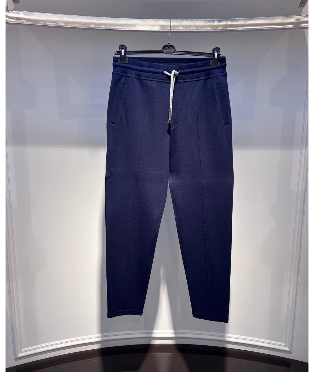 BRUNELLO CUCINELLI Темно-синий хлопковый спортивный костюм, фото 3