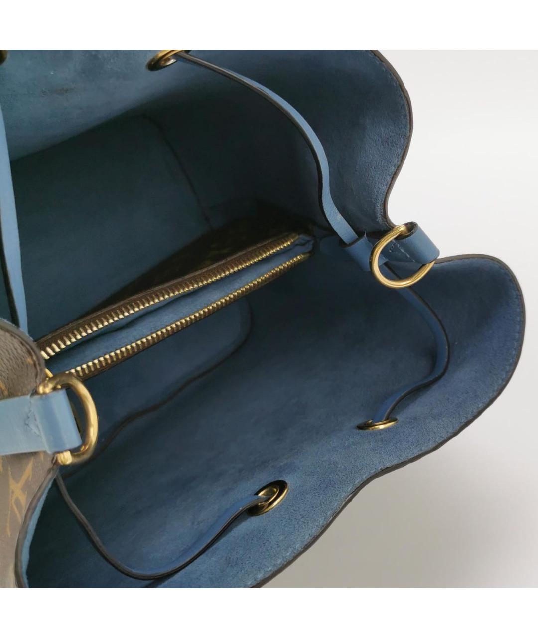 LOUIS VUITTON Коричневая кожаная сумка тоут, фото 4