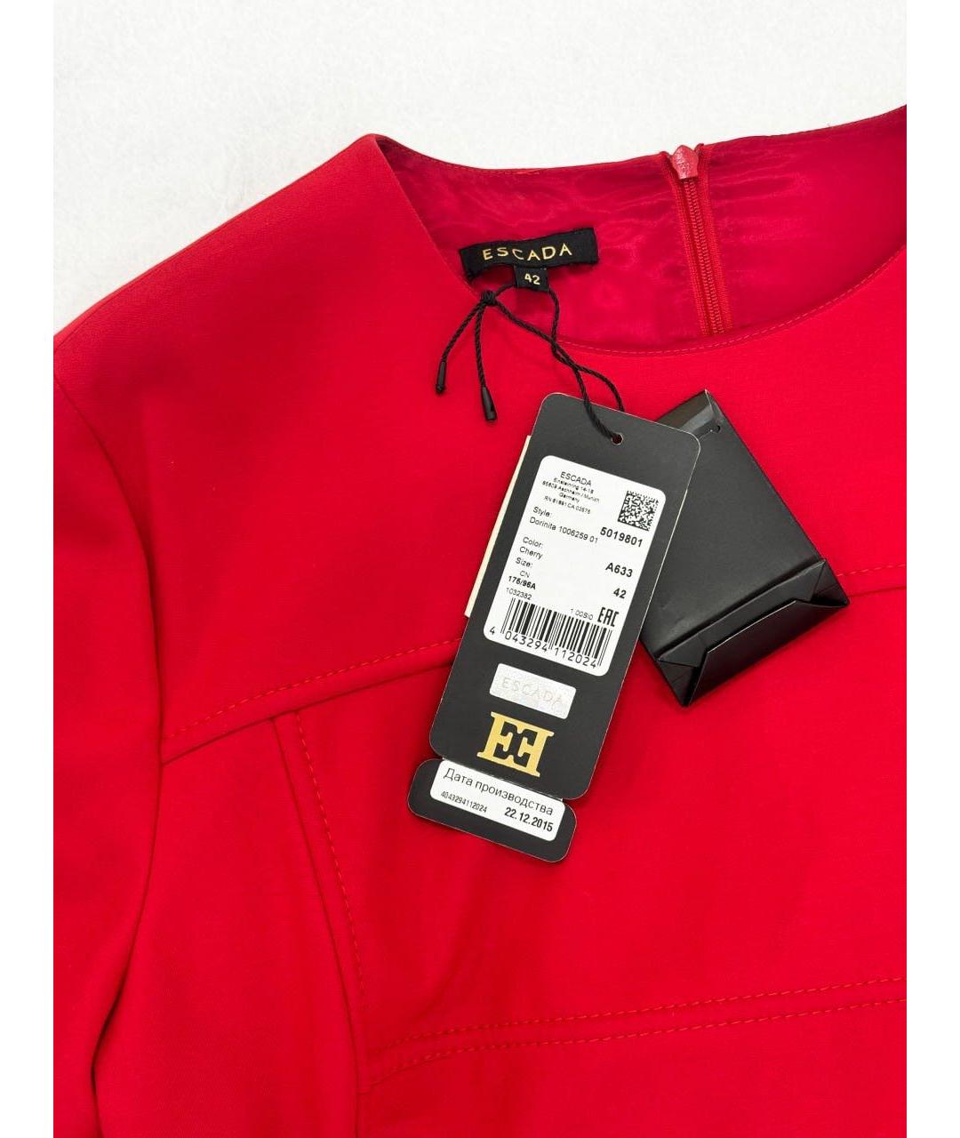 ESCADA Красное повседневное платье, фото 4