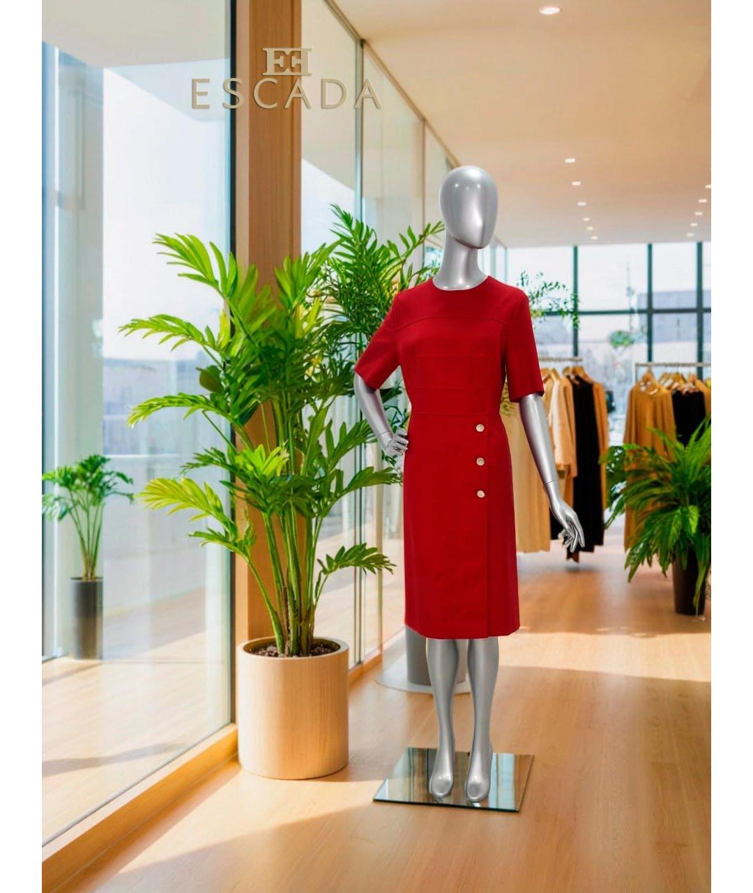 ESCADA Красное повседневное платье, фото 2