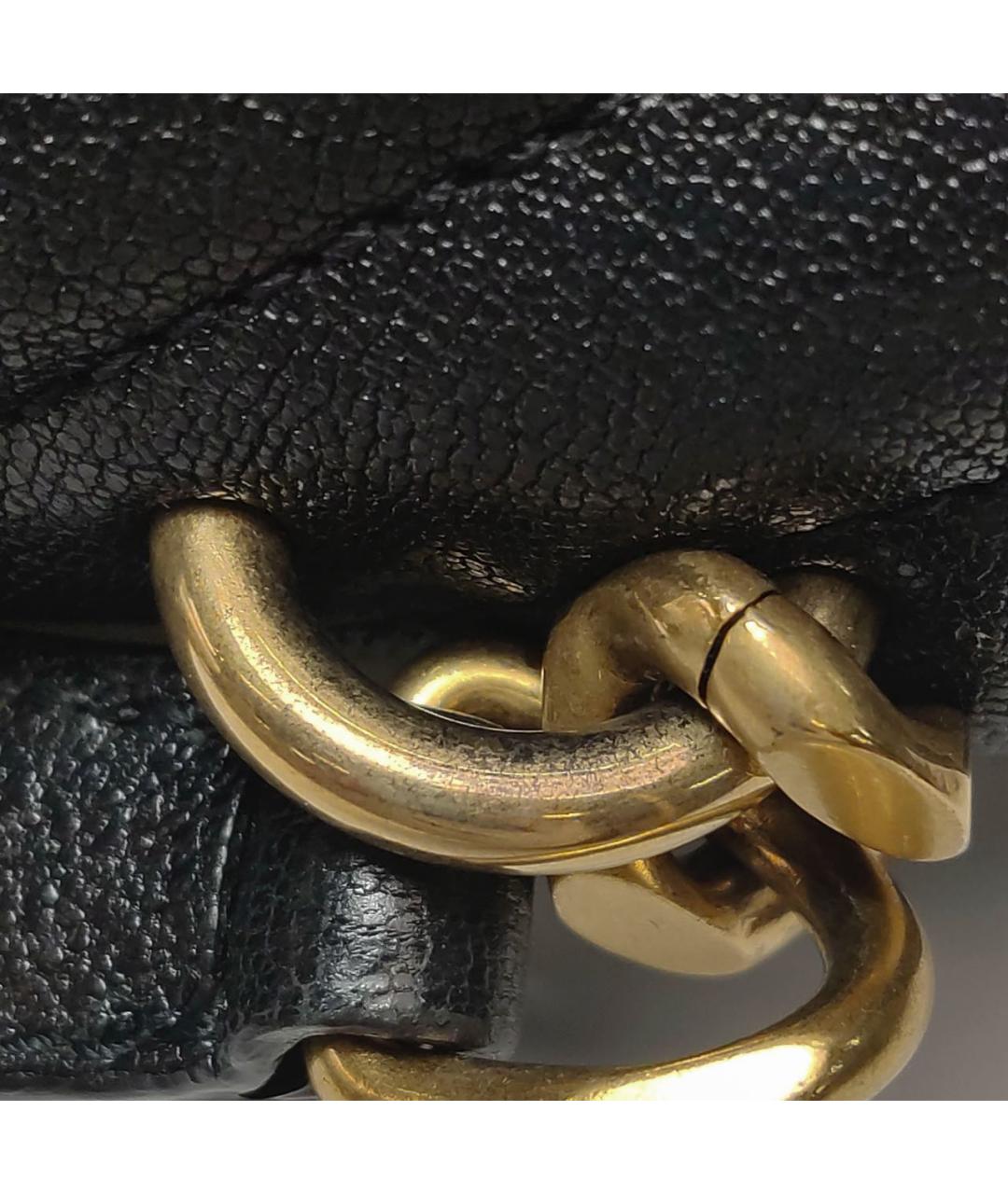 SAINT LAURENT Черная кожаная сумка через плечо, фото 6