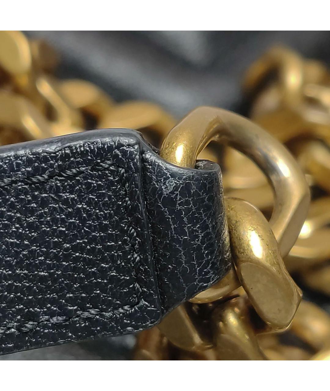 SAINT LAURENT Черная кожаная сумка через плечо, фото 5