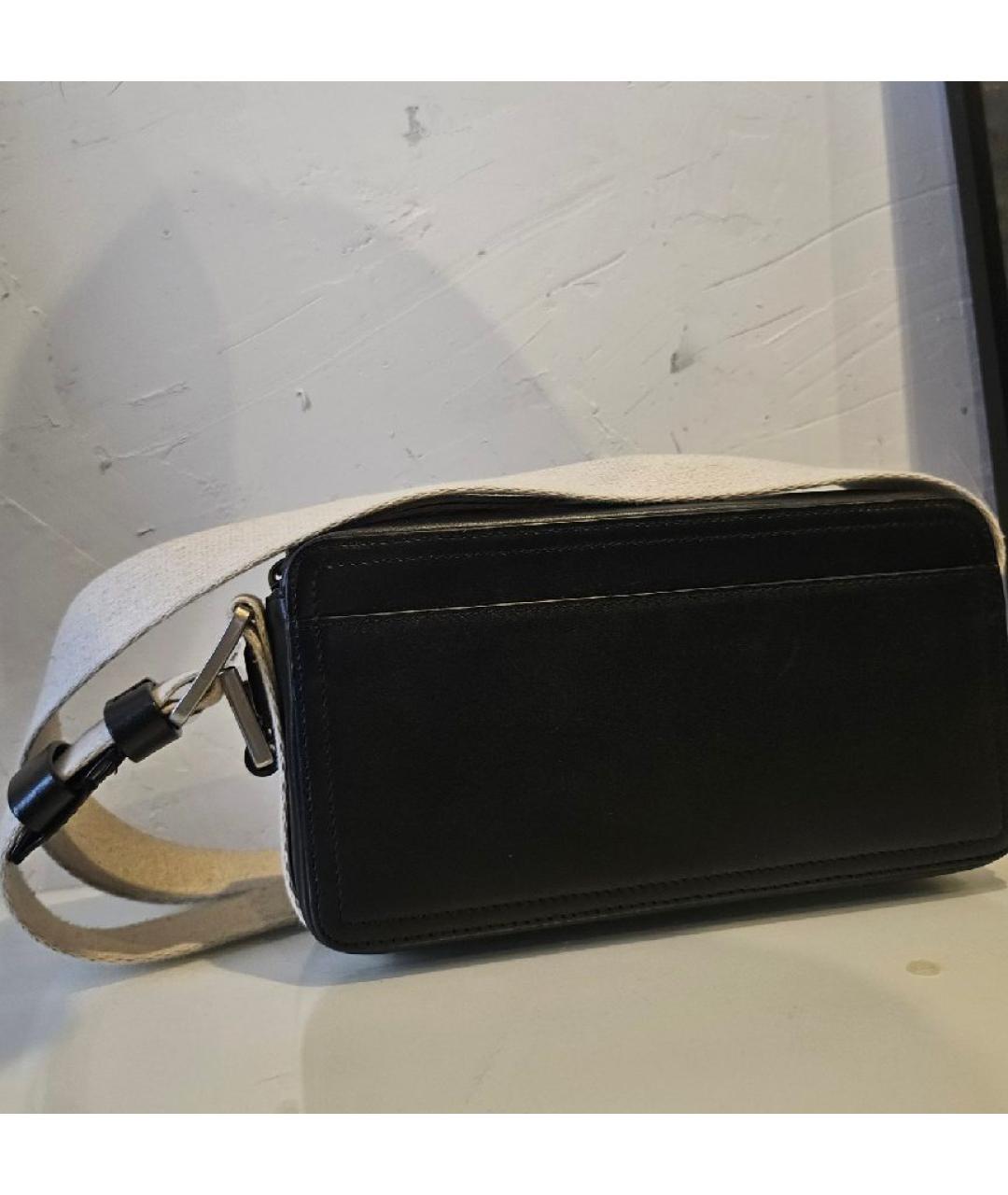 JACQUEMUS Черная кожаная сумка на плечо, фото 3