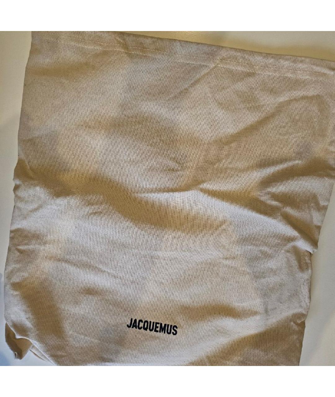 JACQUEMUS Черная кожаная сумка на плечо, фото 4