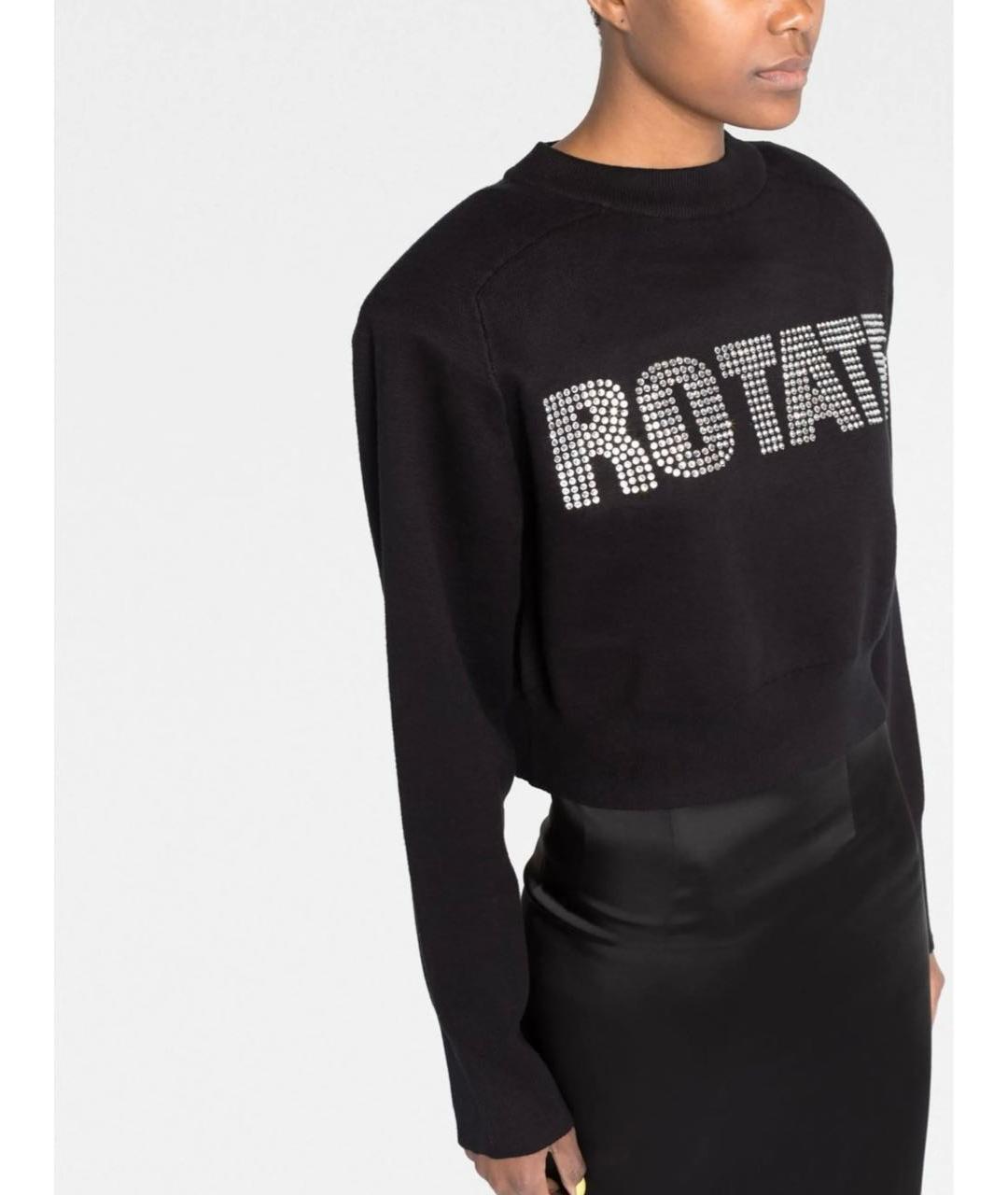 ROTATE Черный хлопковый джемпер / свитер, фото 2