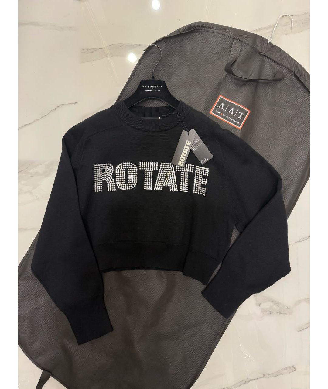 ROTATE Черный хлопковый джемпер / свитер, фото 8