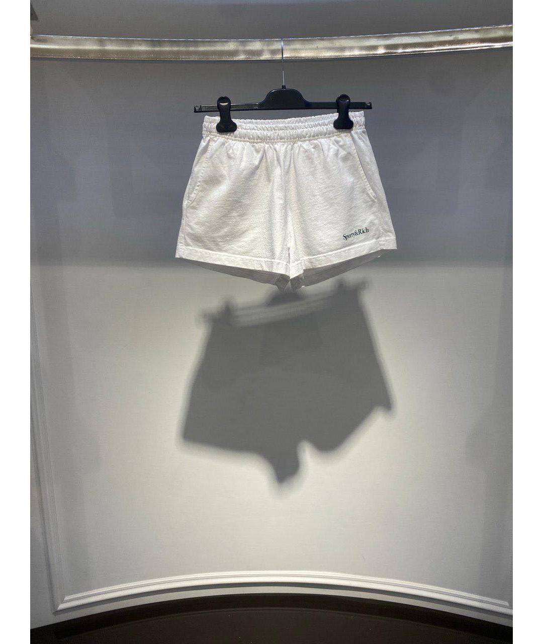 SPORTY AND RICH Белые хлопковые шорты, фото 2